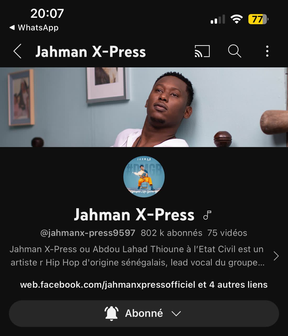 YouTube : Jahman devient le rappeur le plus suivi avec plus… – Metrodakar